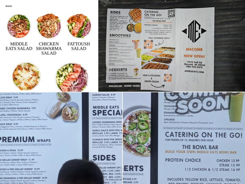 Middle Eats Menu