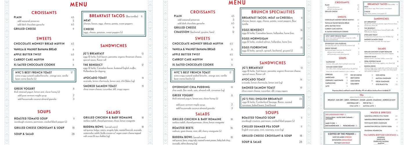 Conwell Coffee & Cocktail Hall Menu