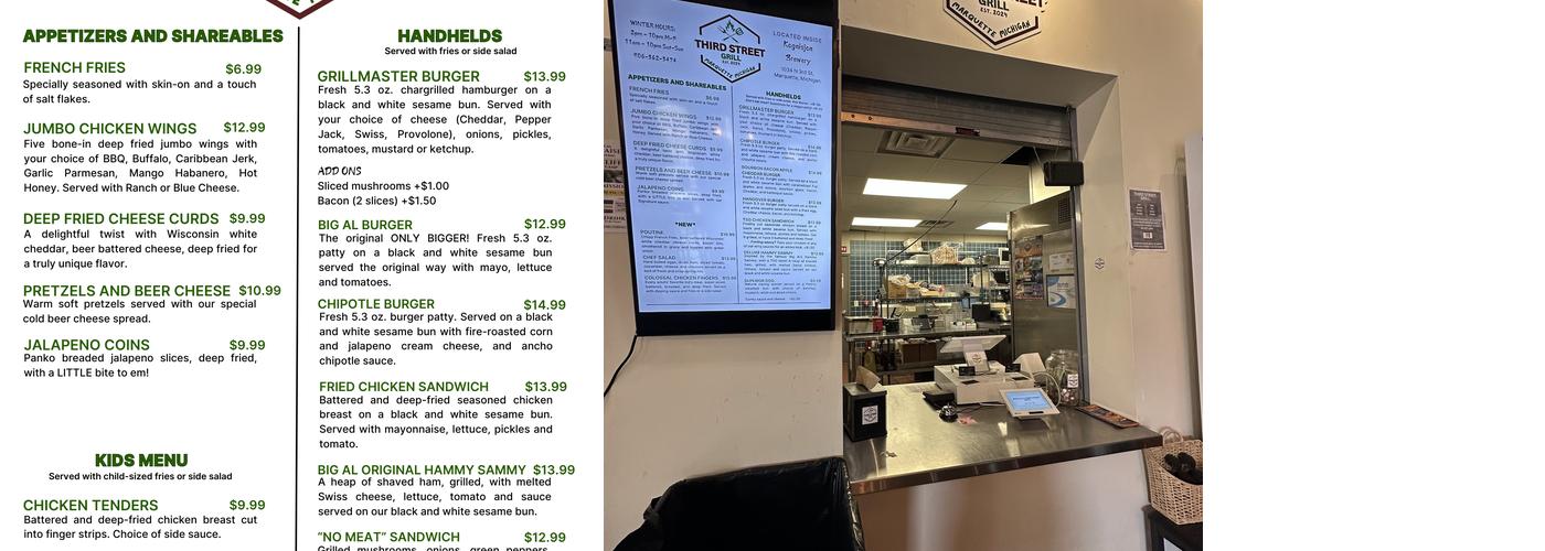 Third Street Grill Menu