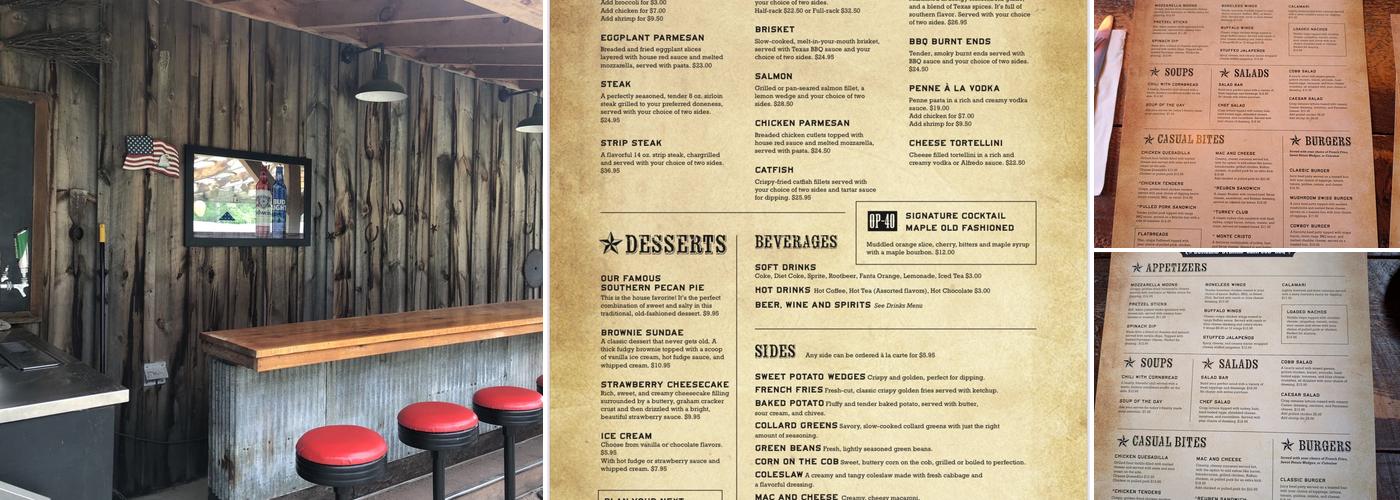 Outpost 40 Menu