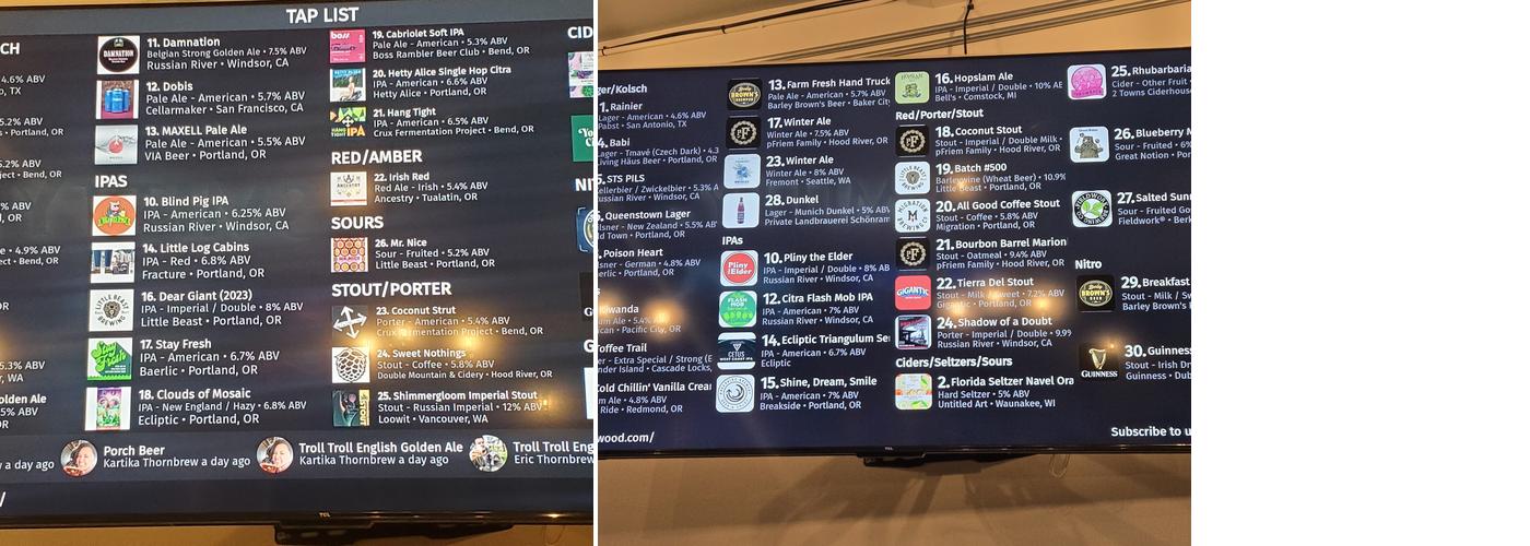 Smitty's Taphouse Menu