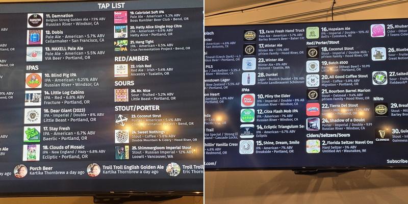 Smitty's Taphouse Menu