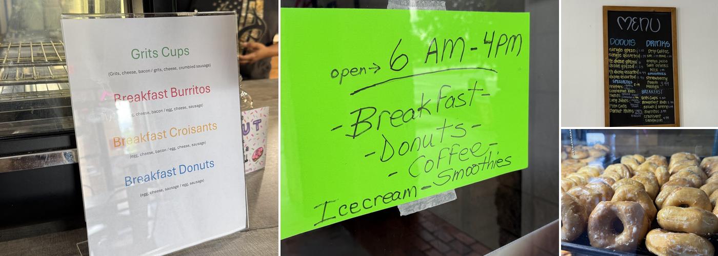 Dixie Cream Menu