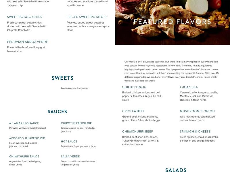 9 Julio Empanada Kitchen Menu