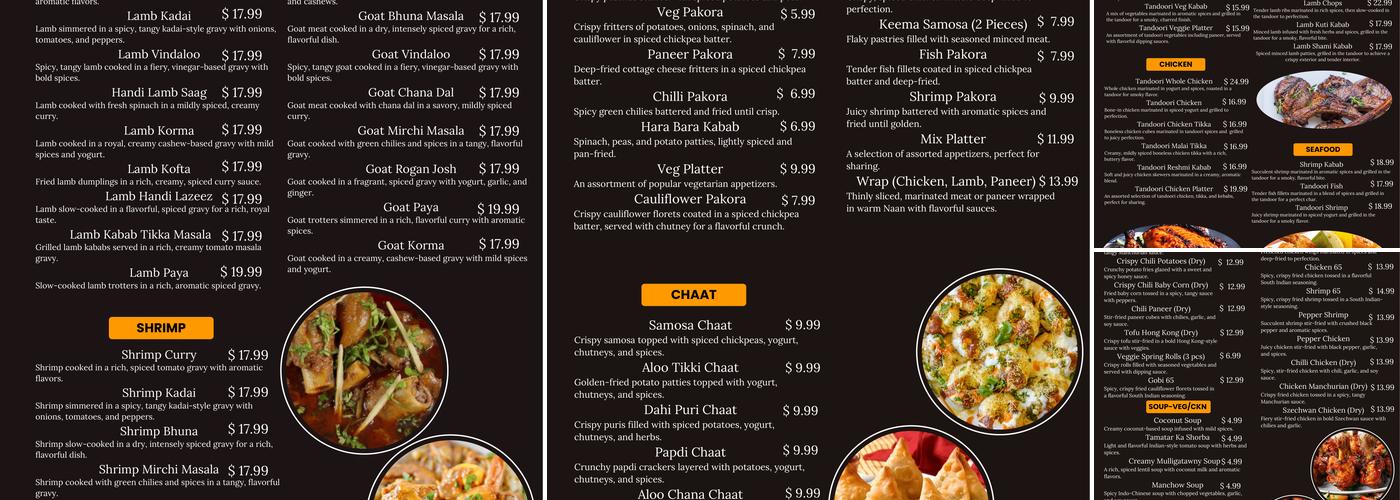 Curry Kabab Handi Biryani Menu