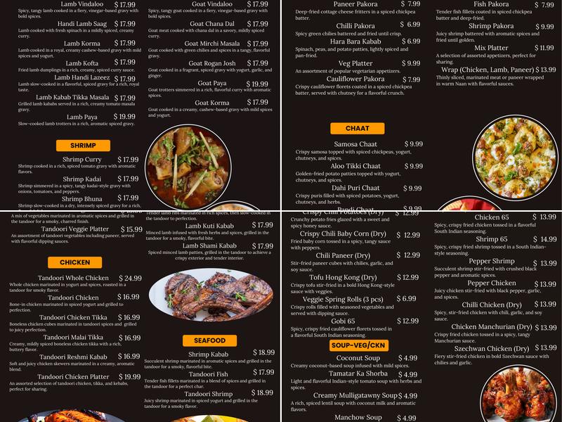 Curry Kabab Handi Biryani Menu