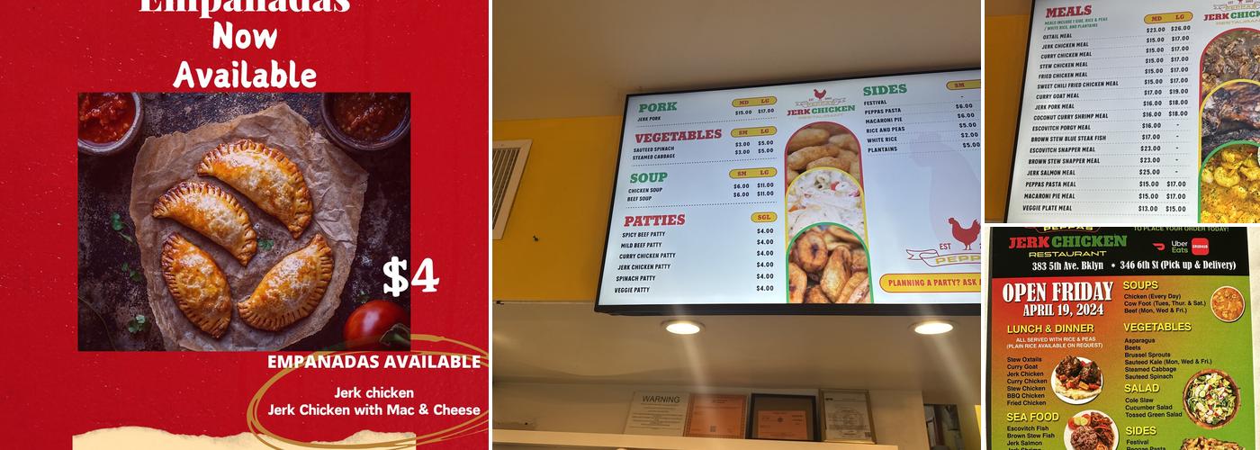 Peppas Jerk Chicken - Park Slope Menu