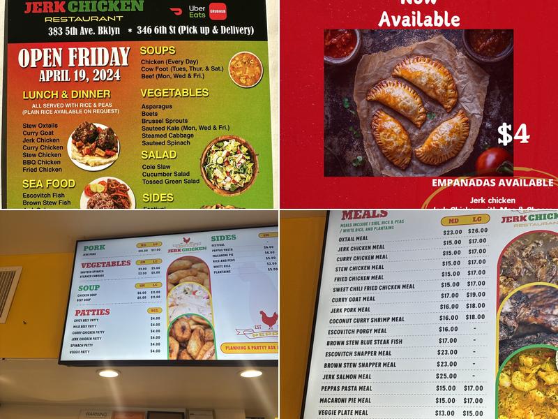 Peppas Jerk Chicken - Park Slope Menu