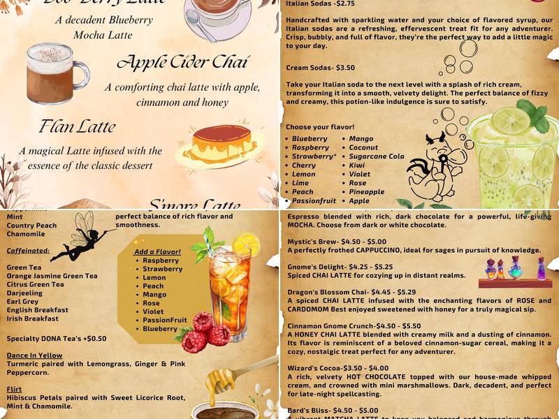 The Parlour Tabletop and Tome Menu