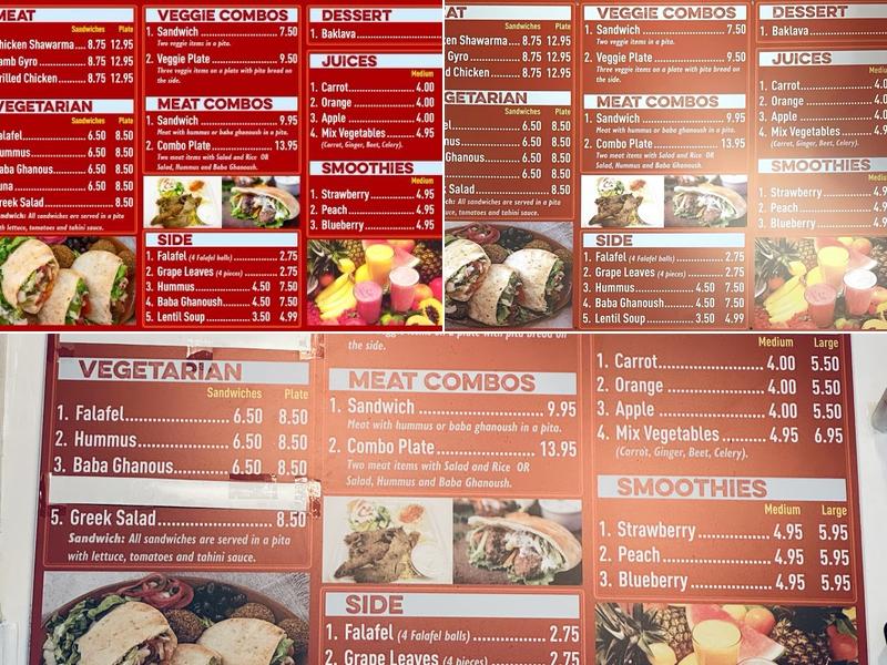 RAKKA Menu