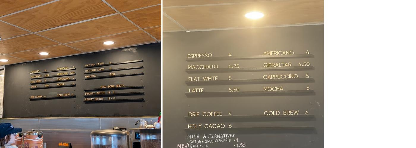 REBYL Coffee & Food Menu