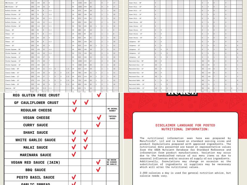 Curry Pizza House X Hidden Tap & Barrel - Alpharetta Menu