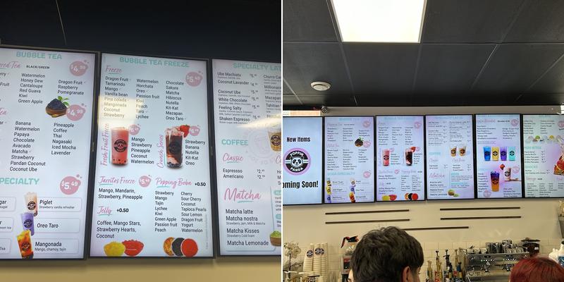 Poppin Panda Menu