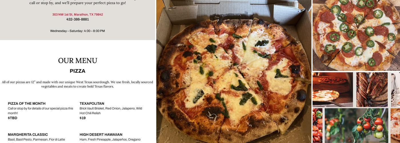 GhostFire Pizza Menu