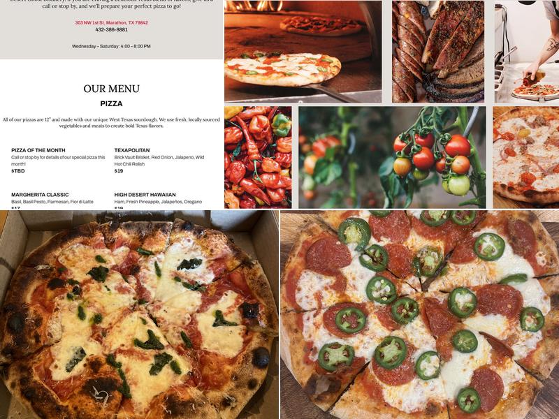 GhostFire Pizza Menu