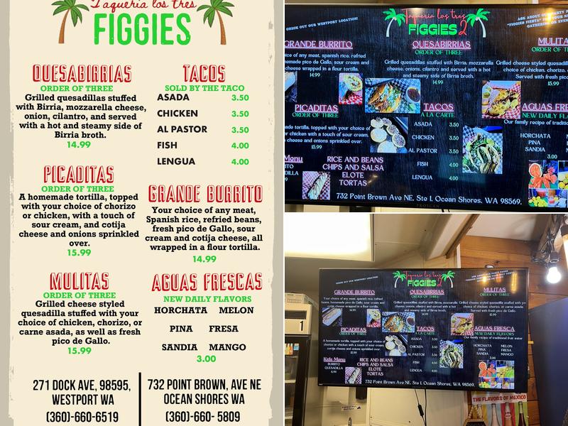 Taqueria Los Tres Figgies 2 Menu