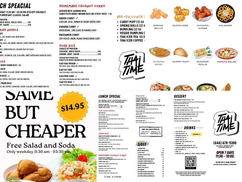 THAI TIME Menu