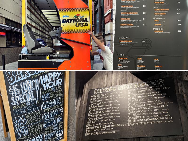 Barcade Menu