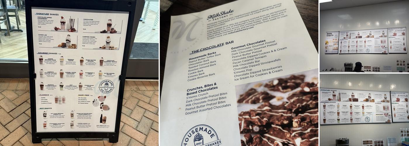 MilkShake Factory Cary Menu