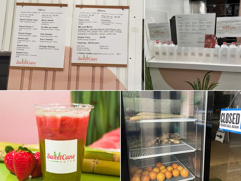 SweetCane Juice Menu