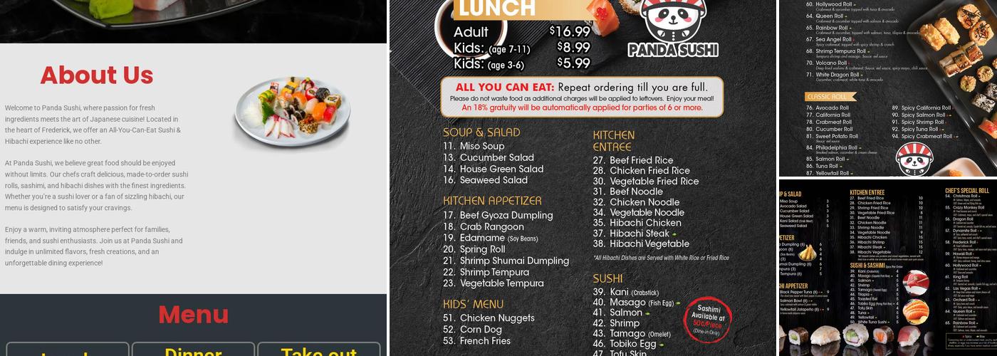 Panda Sushi Menu