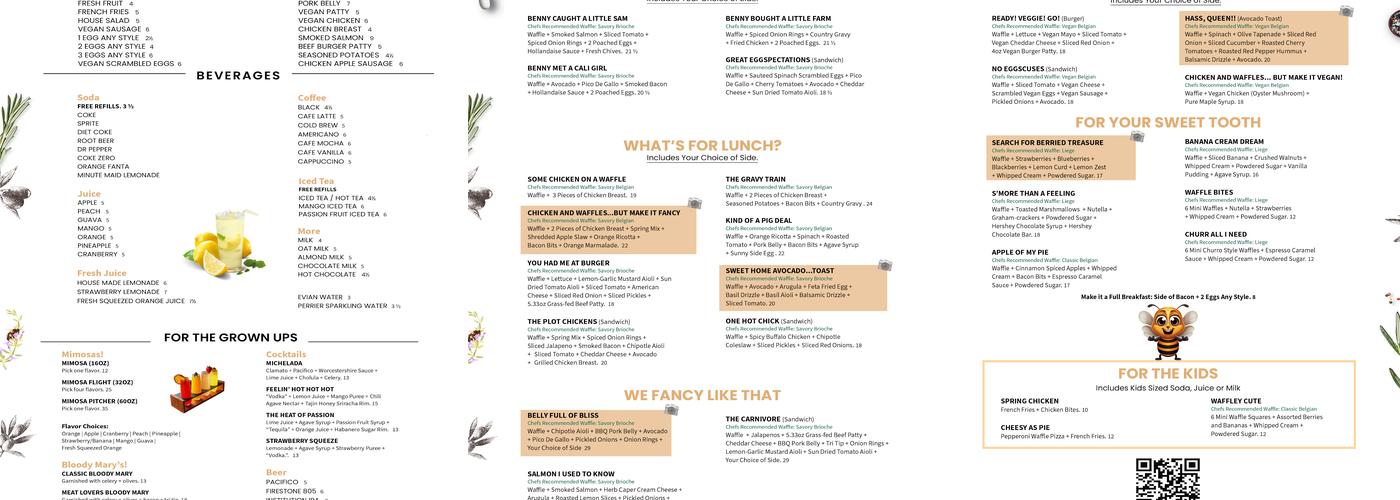 Honey & Herb - Belgian Waffle House Menu