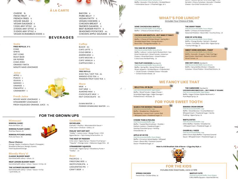 Honey & Herb - Belgian Waffle House Menu