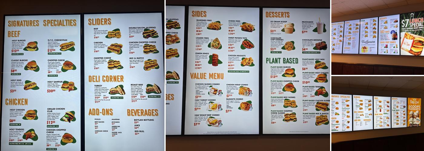 Holy Burger Oakland Gardens Menu