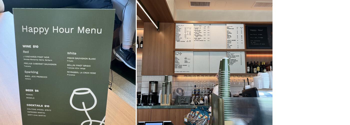 Dialtone Coffee & Wine Bar Menu