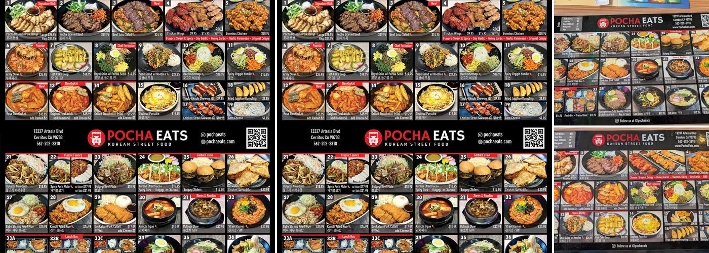 Pocha Eats Menu