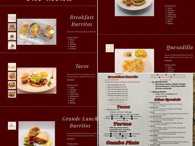 Taco Lindo Grill #2 Menu