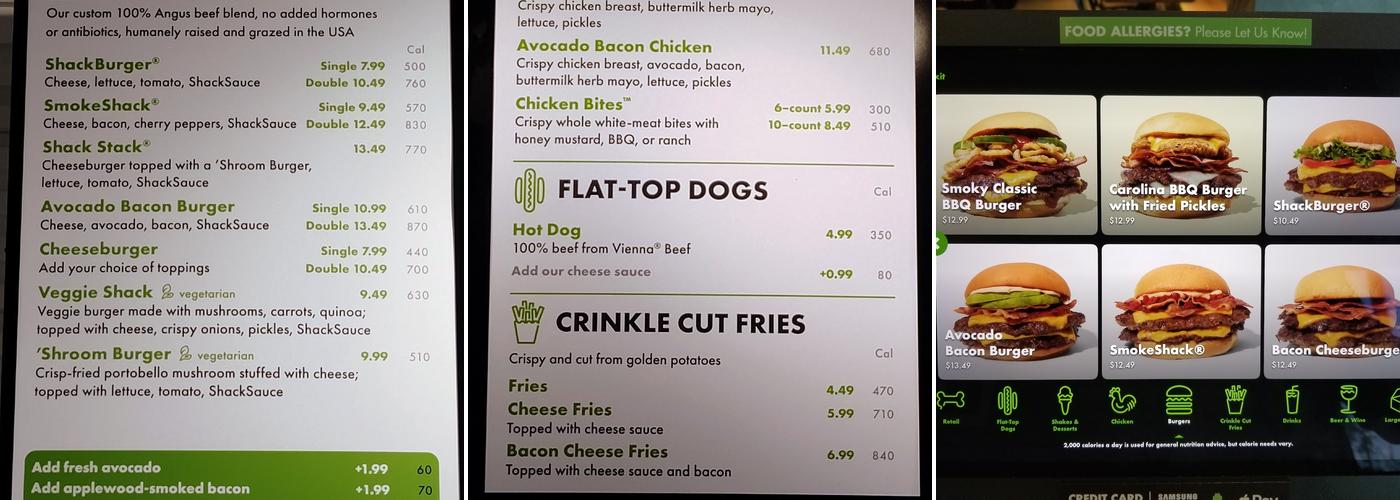 Shake Shack Torrance Menu