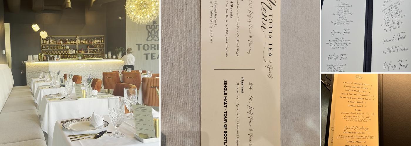 Torra Tea Menu