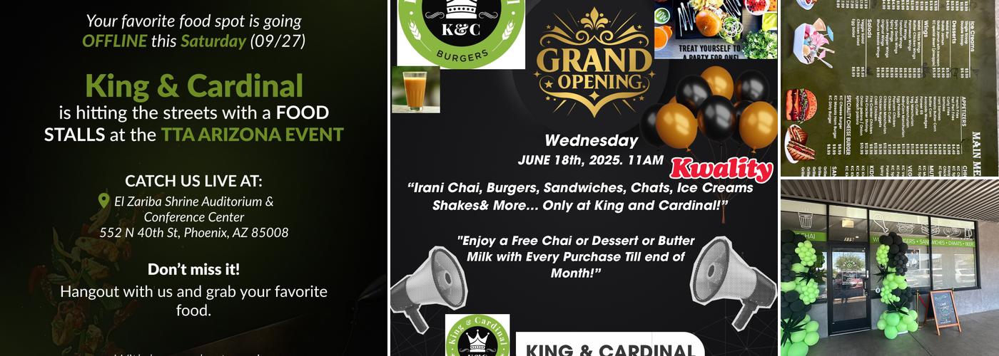 King and Cardinal Menu