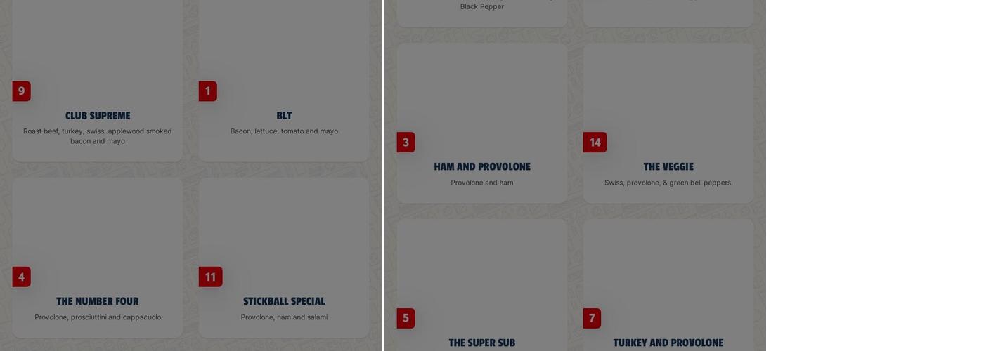 Jersey Mike's Subs Menu