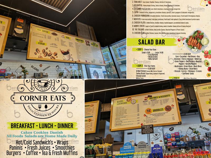Corner Eats Menu