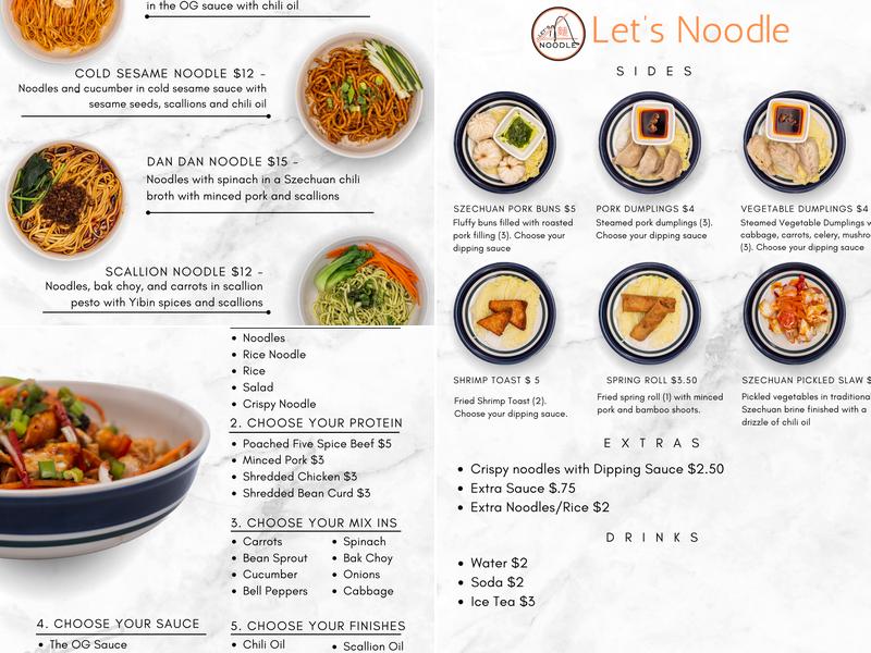Let's Noodle Menu
