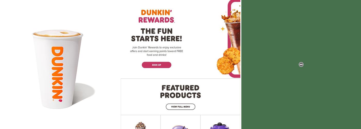 Dunkin' Menu