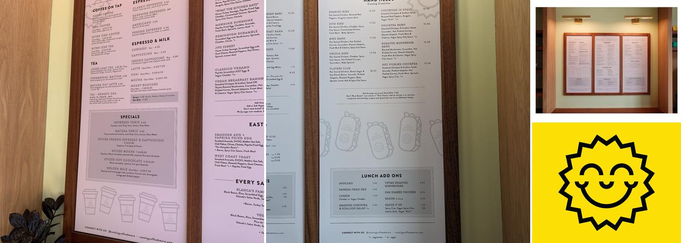 Catalog Coffee Menu