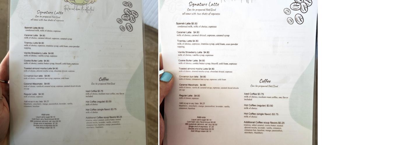 Bilenitta’s Cafe Menu