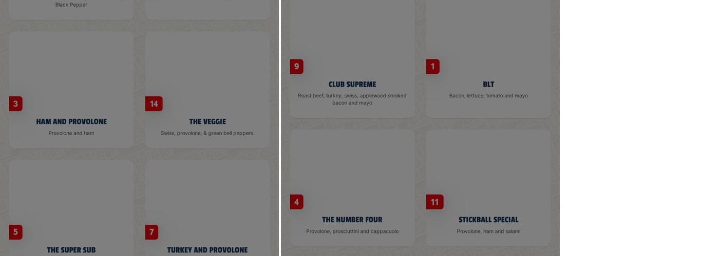 Jersey Mike's Subs Menu