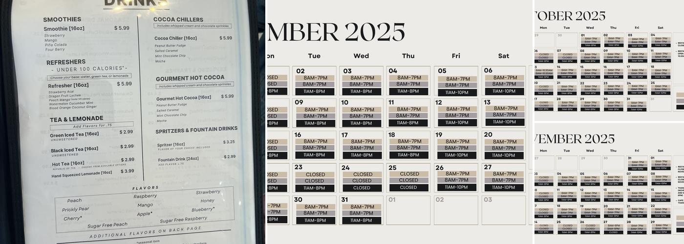 Hershey Farm Resort - Cafe 23 Menu