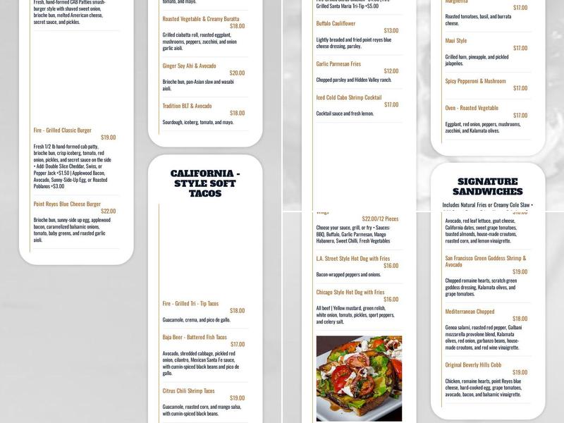 Oaks Local Craft Kitchen & Bar Menu