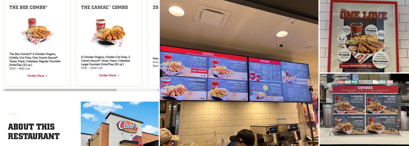 Raising Cane's Chicken Fingers Menu