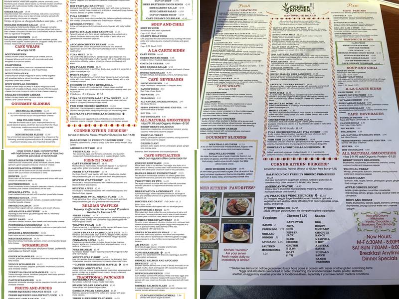 Lincoln Park Corner Kitchen Menu