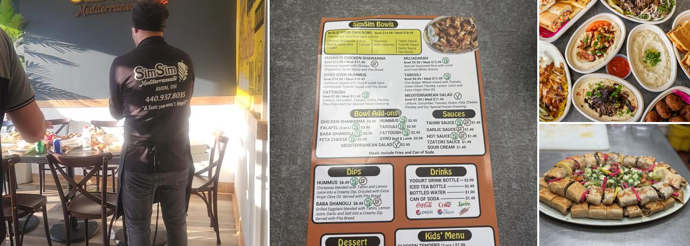 SimSim Mediterranean Grill Menu