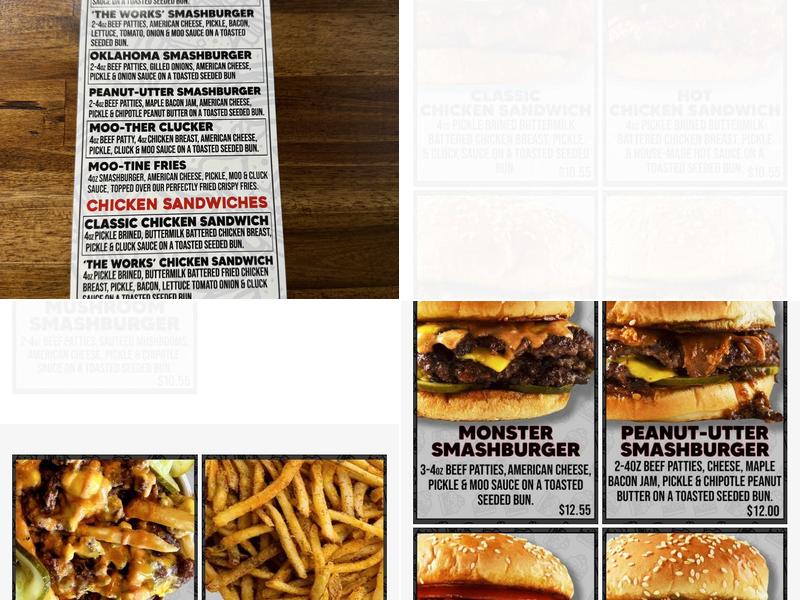 Cluck Cluck Moo Moo Menu