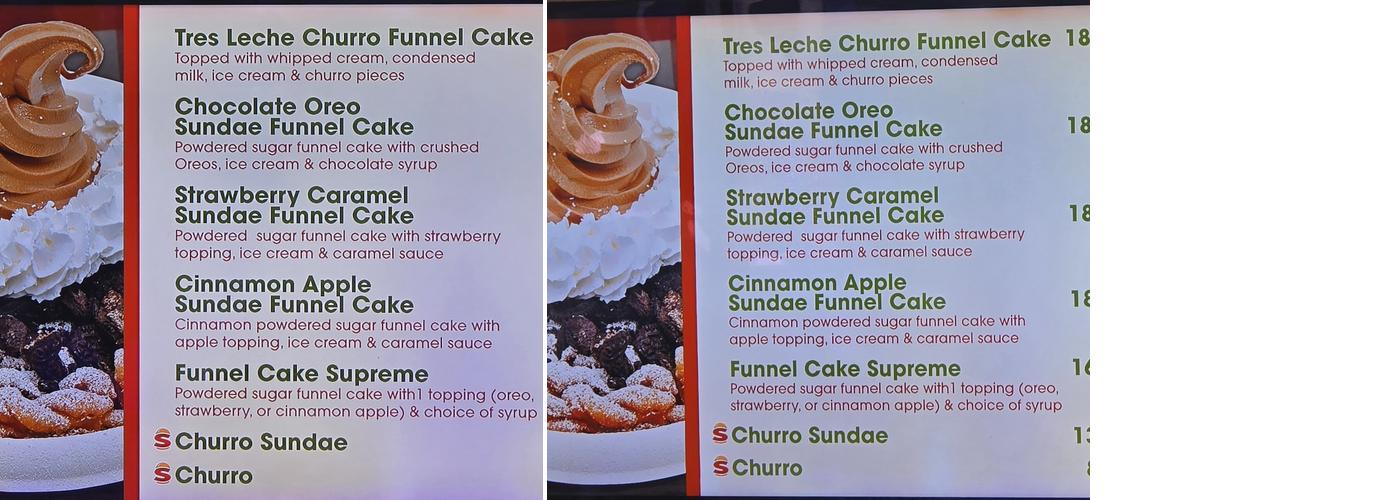 Funnel*Liscious Menu