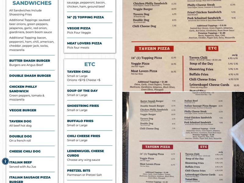 Bridge Tender Tavern Menu
