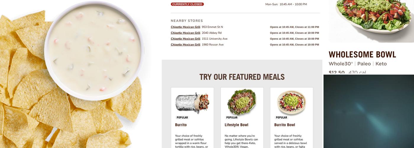 Chipotle Mexican Grill Menu